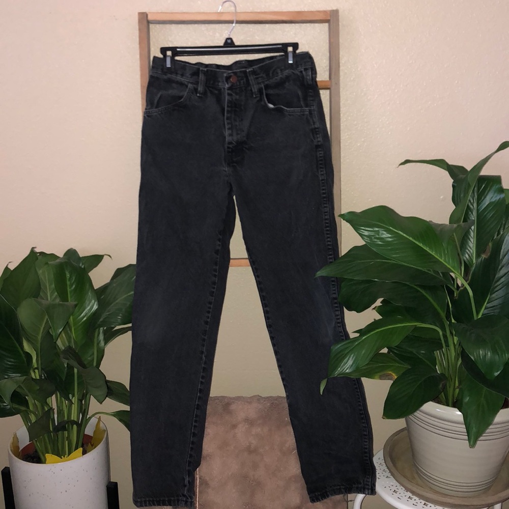 Black denim jeans